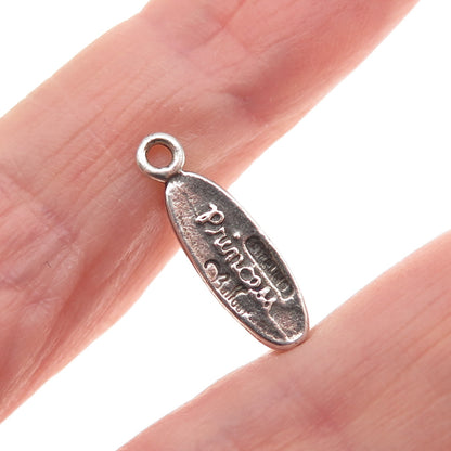 Balfour Sterling Silver Vintage Princess Attendance Phone 3D Mini Charm Pendant