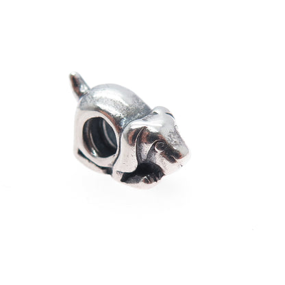 CHAMILIA 925 Sterling Silver Dog Oxidized Slide Bead Charm