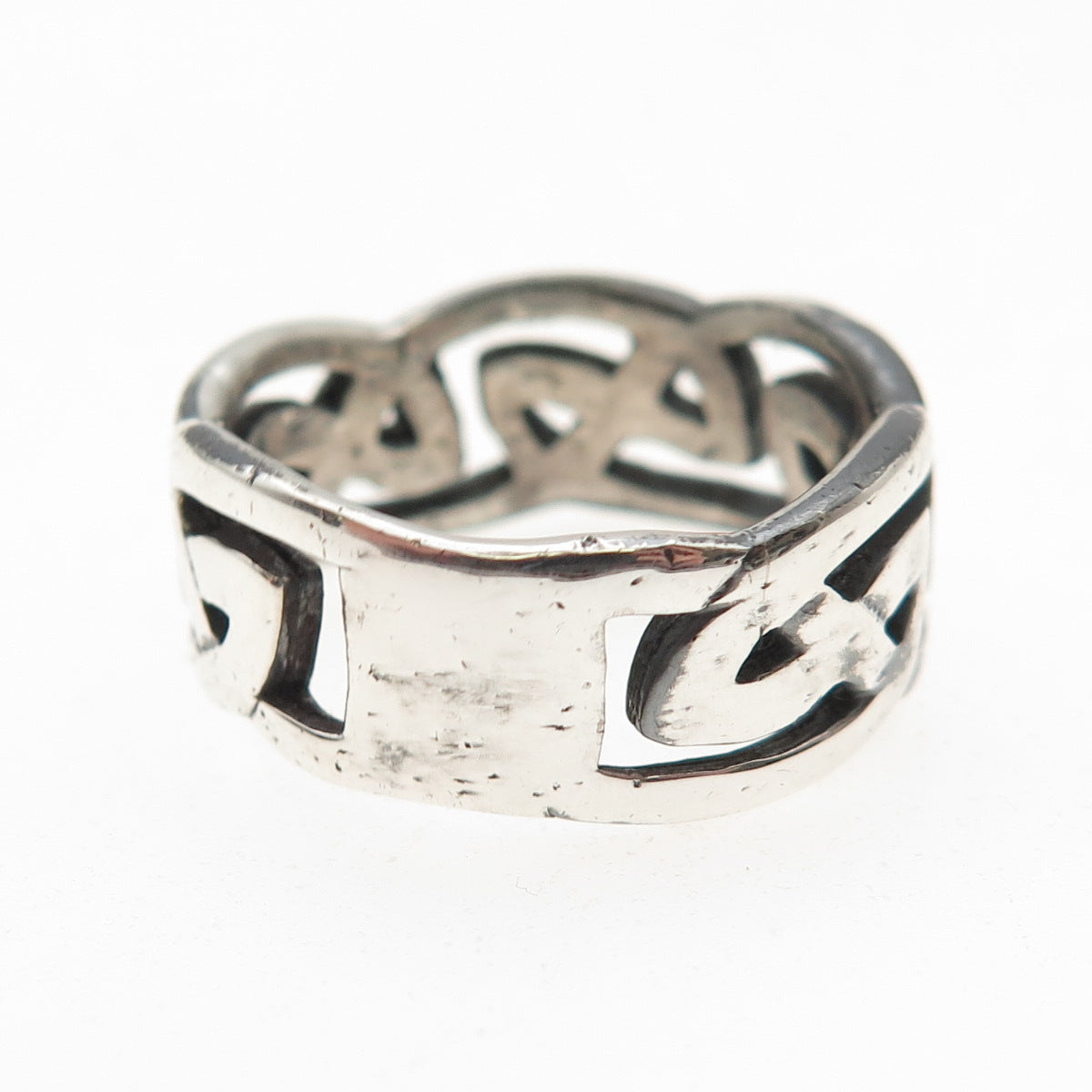 Kit Heath 925 Sterling Silver Vintage 1996 Celtic Knot Oxidized Ring Size 9.5