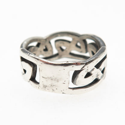 Kit Heath 925 Sterling Silver Vintage 1996 Celtic Knot Oxidized Ring Size 9.5