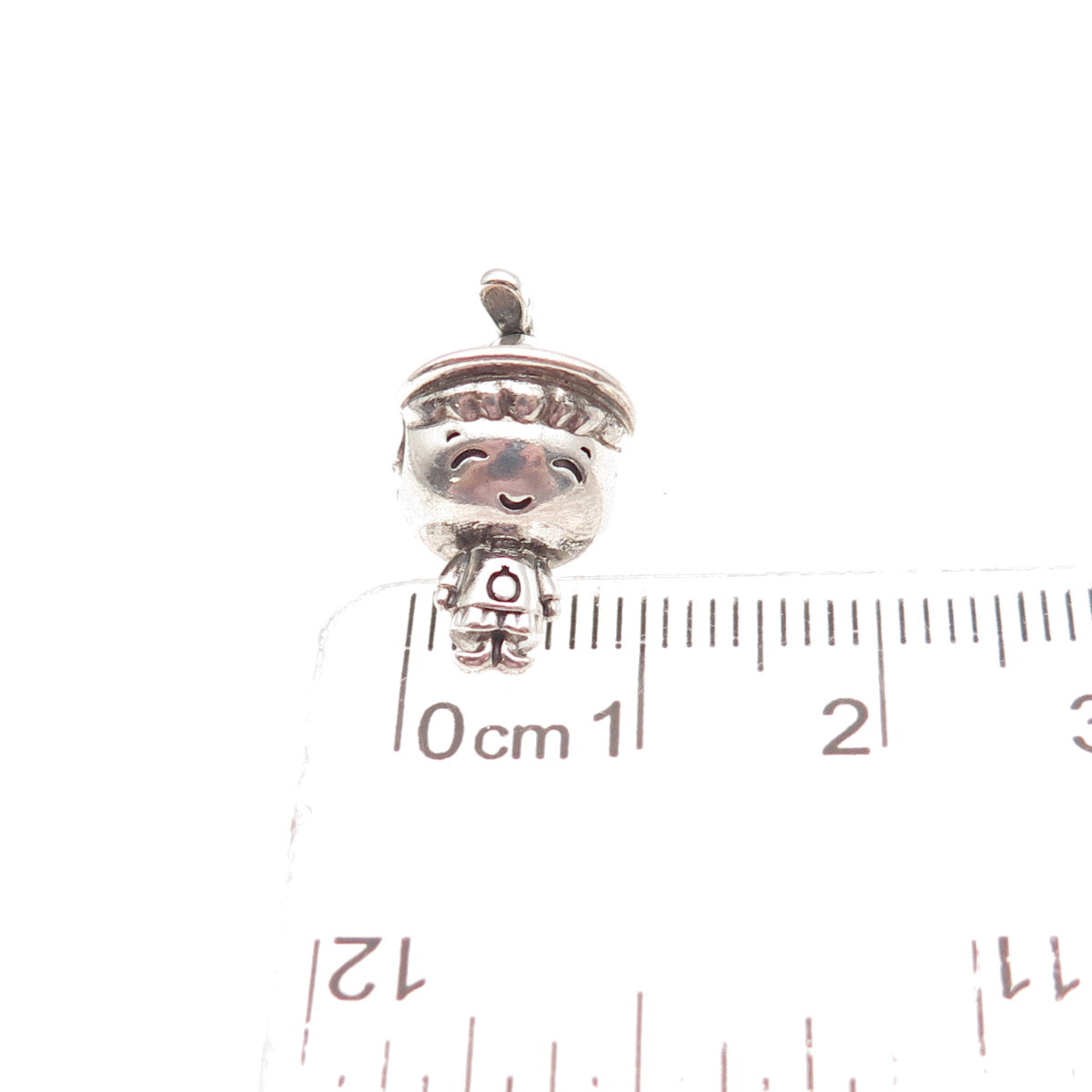 PANDORA 925 Sterling Silver Enamel Propeller Hat Boy Slide Bead Charm