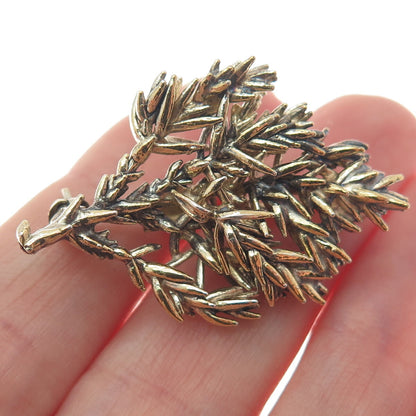 EGGERT 925 Sterling Silver Gold Plated Vintage Denmark Flora Danica Pin Brooch