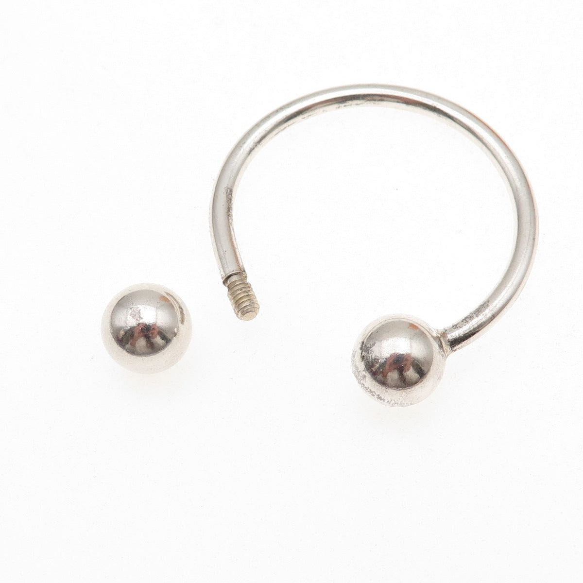 Tiffany & Co. 925 Sterling Silver Vintage Screw-Off Ball Key Ring Holder