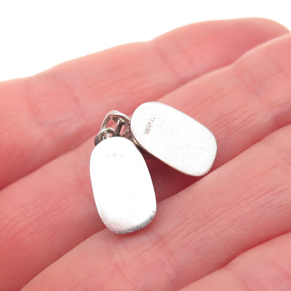 925 Sterling Silver Vintage Baby Shoes 3D Mini Charm Pendant