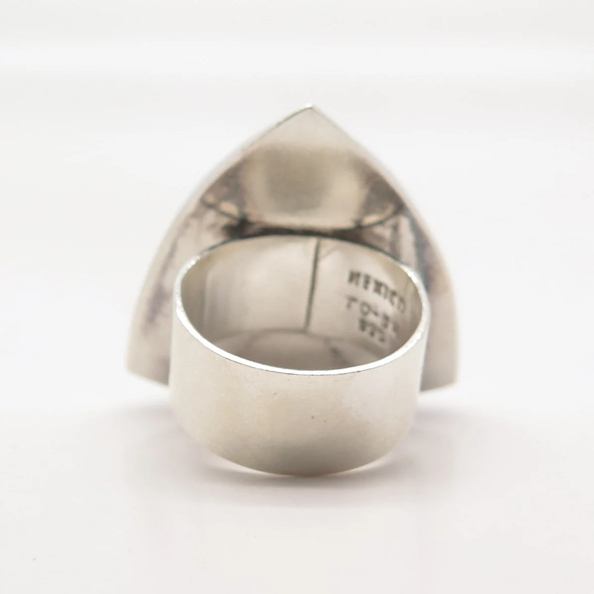 925 Sterling Silver Vintage Mexico Modernist Ring Size 5.75