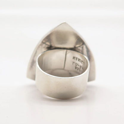 925 Sterling Silver Vintage Mexico Modernist Ring Size 5.75