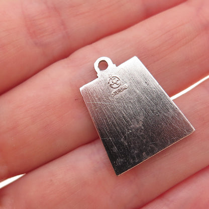 925 Sterling Silver Vintage Happy Occasion Charm Pendant
