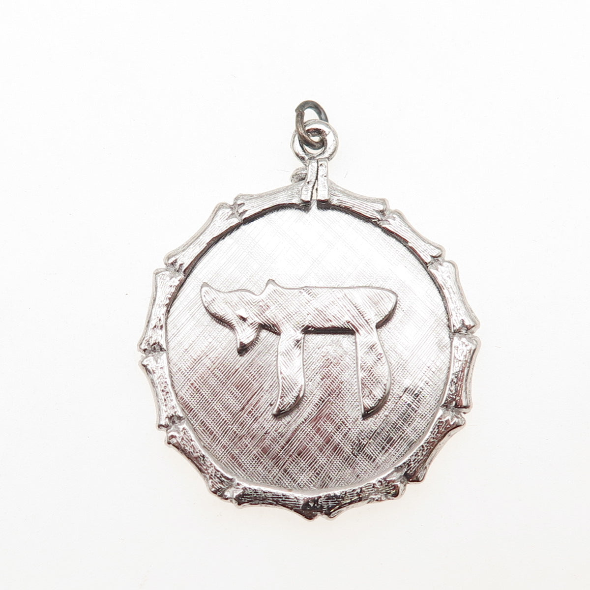 JAY POSON 925 Sterling Silver Vintage Chai Judaica Charm Pendant