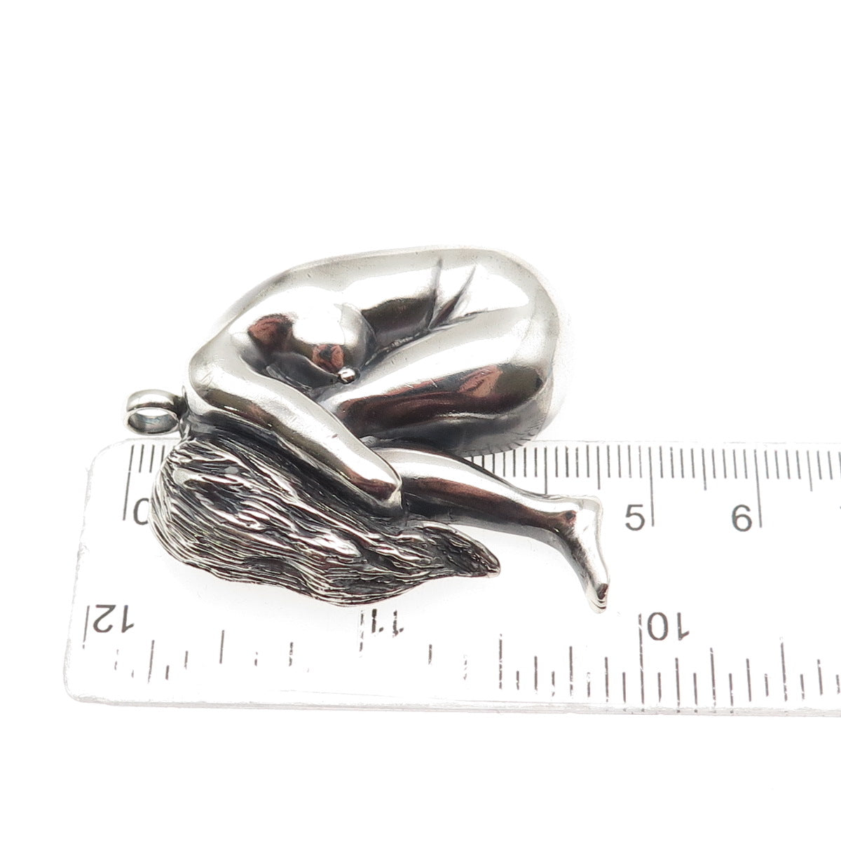 C. Ross 8P 925 Sterling Silver Vintage Naked Lady Oxidized Pendant