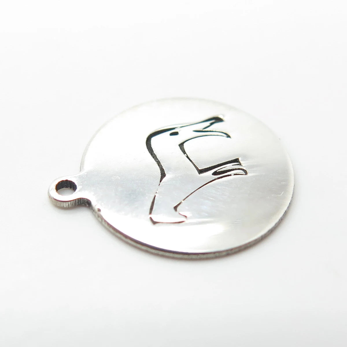 925 Sterling Silver USA Two In Town Horse Charm Pendant