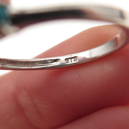 Chuck Clemency 925 Sterling Silver Real Sleeping Beauty Turquoise Ring Size 8.25