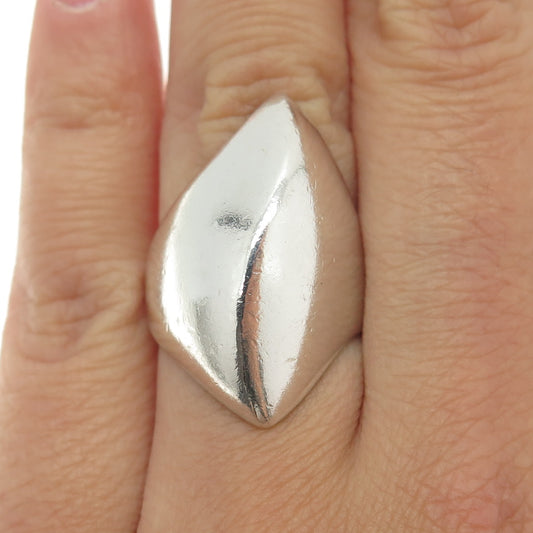 925 Sterling Silver Vintage Modernist Ring Size 7