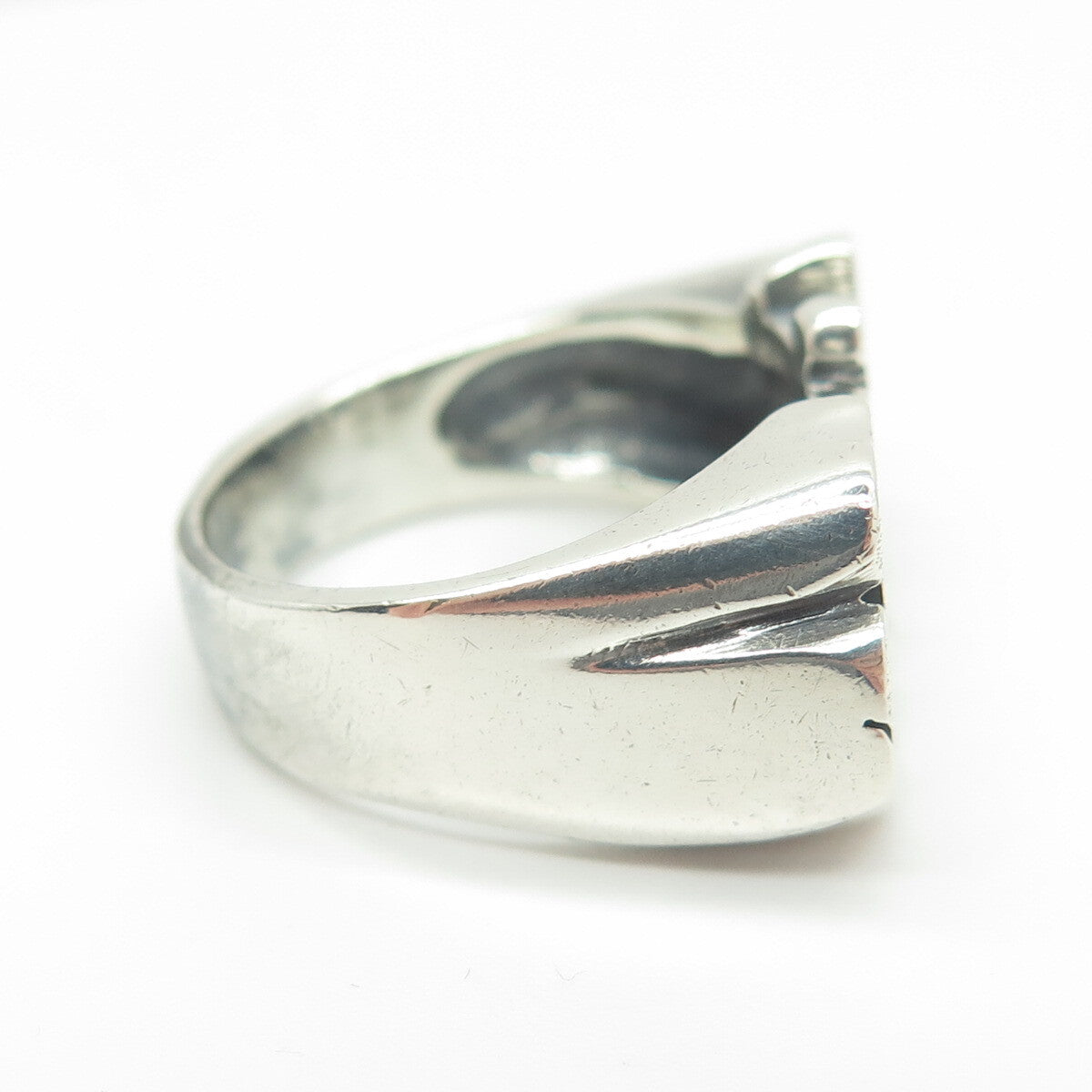 925 Sterling Silver Vintage "Tanisha" Name Oxidized Ring Size 9