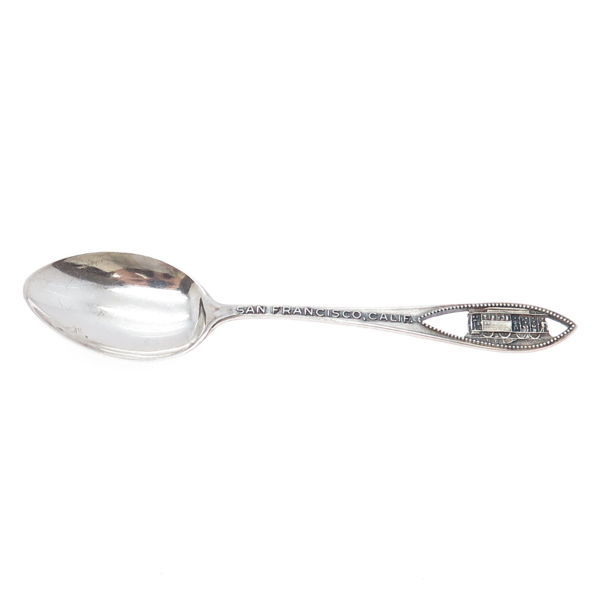 CHARLES M. ROBBINS 925 Sterling Silver Antique San Francisco CA Coffee Spoon