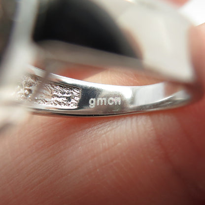 925 Sterling Silver Real Mystic Quartz & Round-Cut C Z Ring Size 4.75