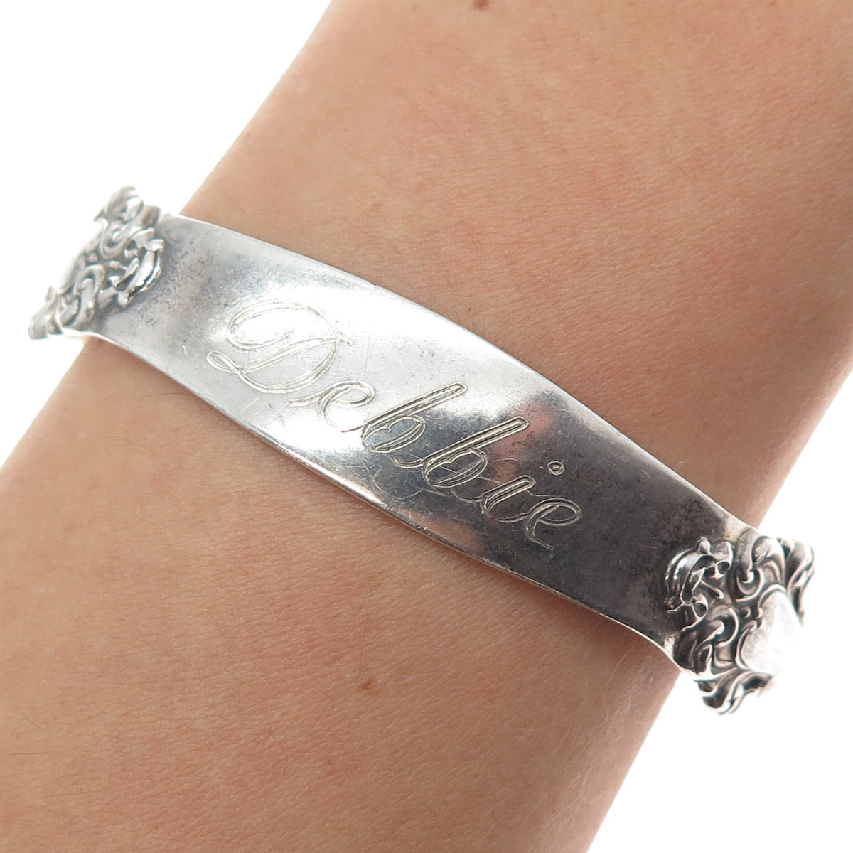REED & BARTON Sterling Vintage 1967 Grande Renaissance Adjustable Bracelet 6.5"