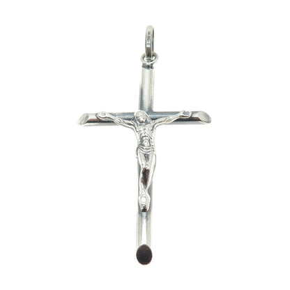 925 Sterling Silver Vintage Italy Crucifix Cross Religious Pendant