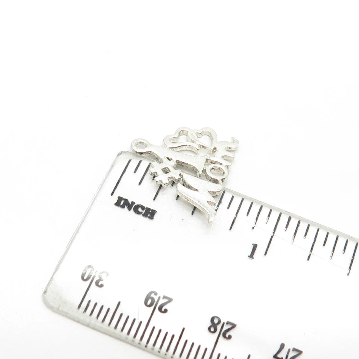 925 Sterling Silver Vintage # 1 Mom Charm Pendant