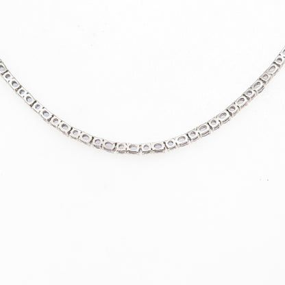 Chuck Clemency Sterling Silver Real Tanzanite Tennis & Curb Chain Necklace 18"