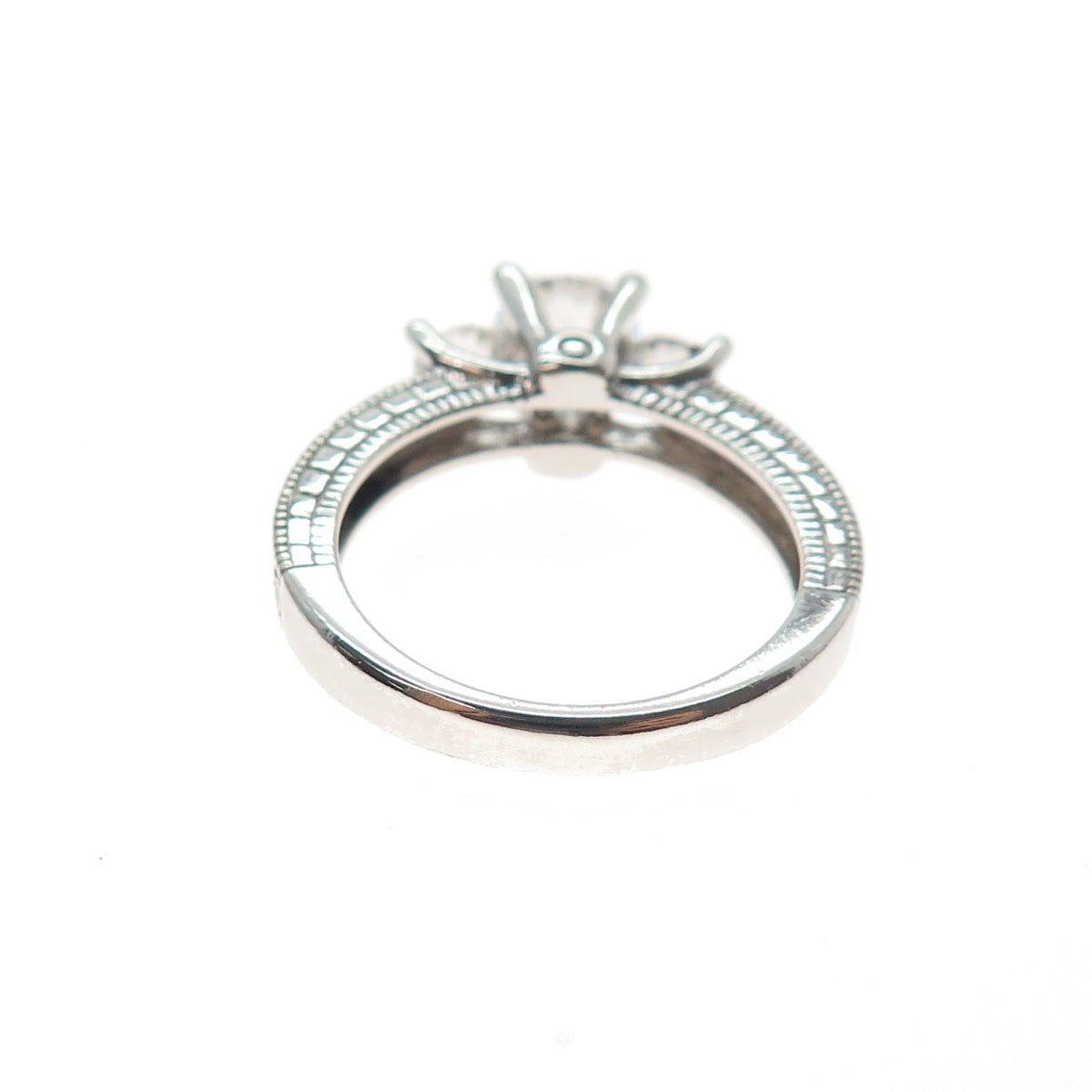 925 Sterling Silver Round-Cut C Z Engagement Ring Size 6.25