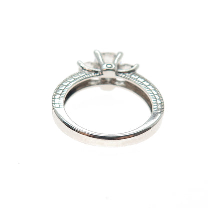 925 Sterling Silver Round-Cut C Z Engagement Ring Size 6.25