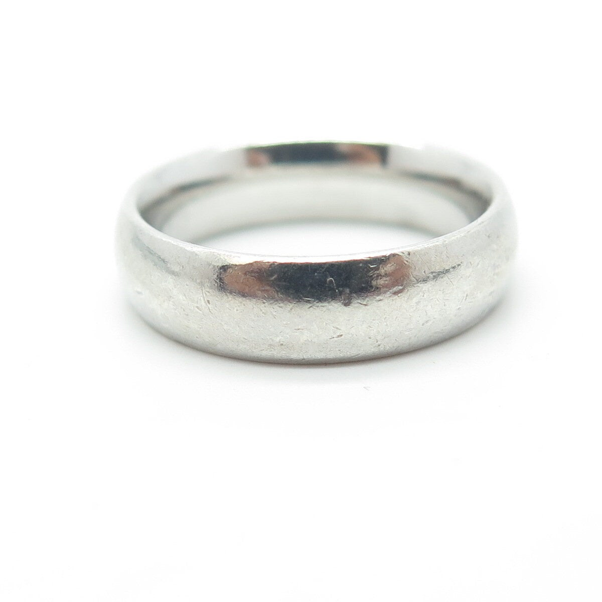 925 Sterling Silver Classic Wedding Band Ring Size 6
