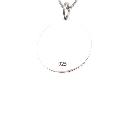 925 Sterling Silver Enamel Heart Couple Box Chain Necklace 18"
