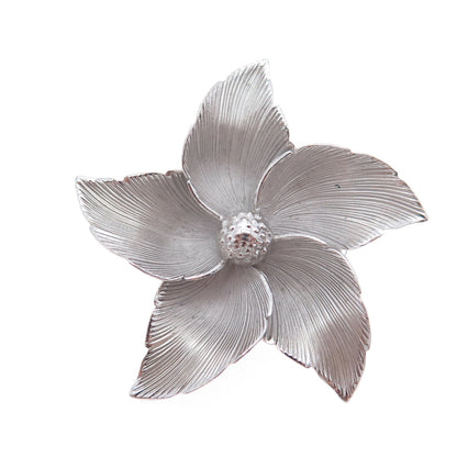 Binder Brothers 925 Sterling Silver Vintage Modernist Flower Pin Brooch
