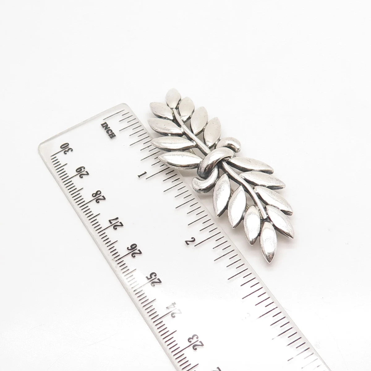 925 Sterling Silver Vintage Danecraft Leaf Branch Pin Brooch