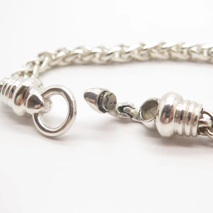925 Sterling Silver Vintage ESPO Fancy Link Bracelet 7"