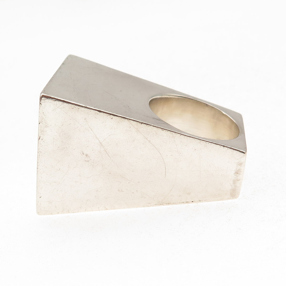 Kevin Oliver 925 Sterling Silver Vintage Modernist Statement Ring Size 9.5