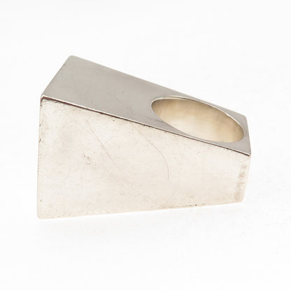 Kevin Oliver 925 Sterling Silver Vintage Modernist Statement Ring Size 9.5