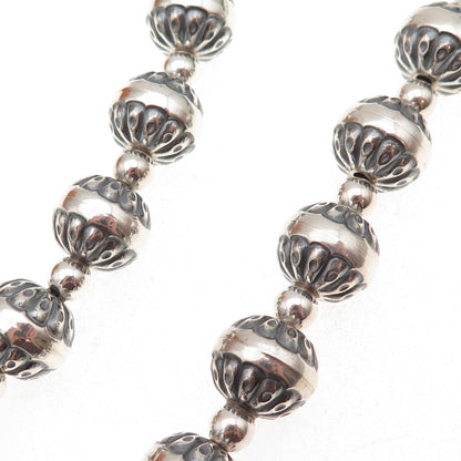 Carolyn Pollack AW Old Pawn 925 Sterling Vintage Navajo Pearls Necklace 22-24"
