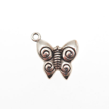 925 Sterling Silver Vintage Butterfly Mini Charm Pendant