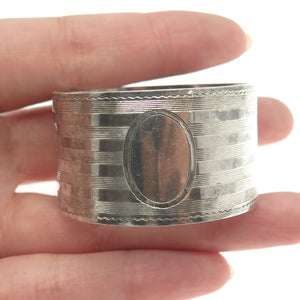 SIMONS BROTHERS Sterling Silver Antique Art Deco Engravable Napkin Ring Holder