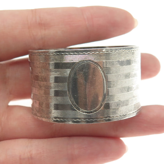 SIMONS BROTHERS Sterling Silver Antique Art Deco Engravable Napkin Ring Holder