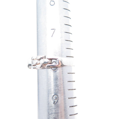 JACKSON HOLE 925 Sterling Silver Oval-Cut C Z Panther Link Ring Size 8