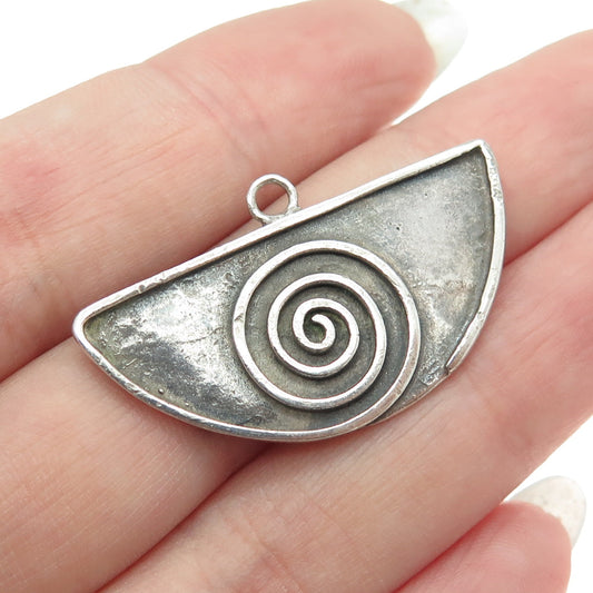 925 Sterling Silver Vintage Modernist Pendant