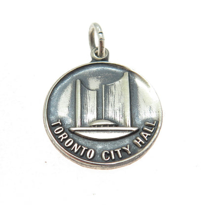 BMCO 925 Sterling Silver Vintage Toronto City Hall Charm Pendant