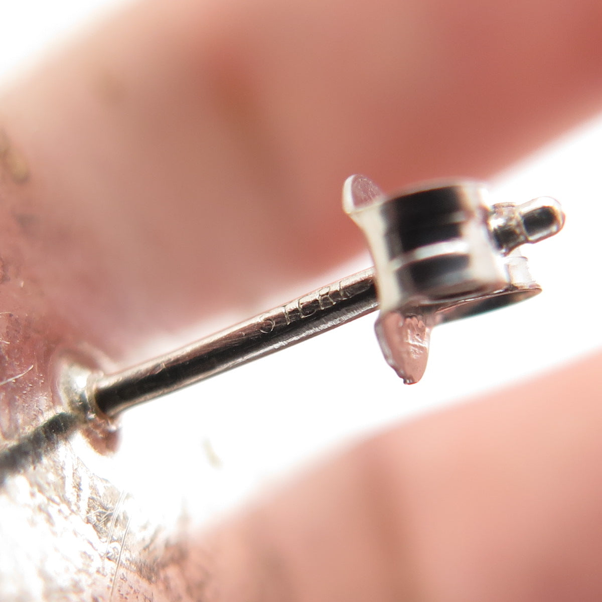 925 Sterling Silver & 14K Yellow Gold Vintage Real Ruby Modernist Earrings