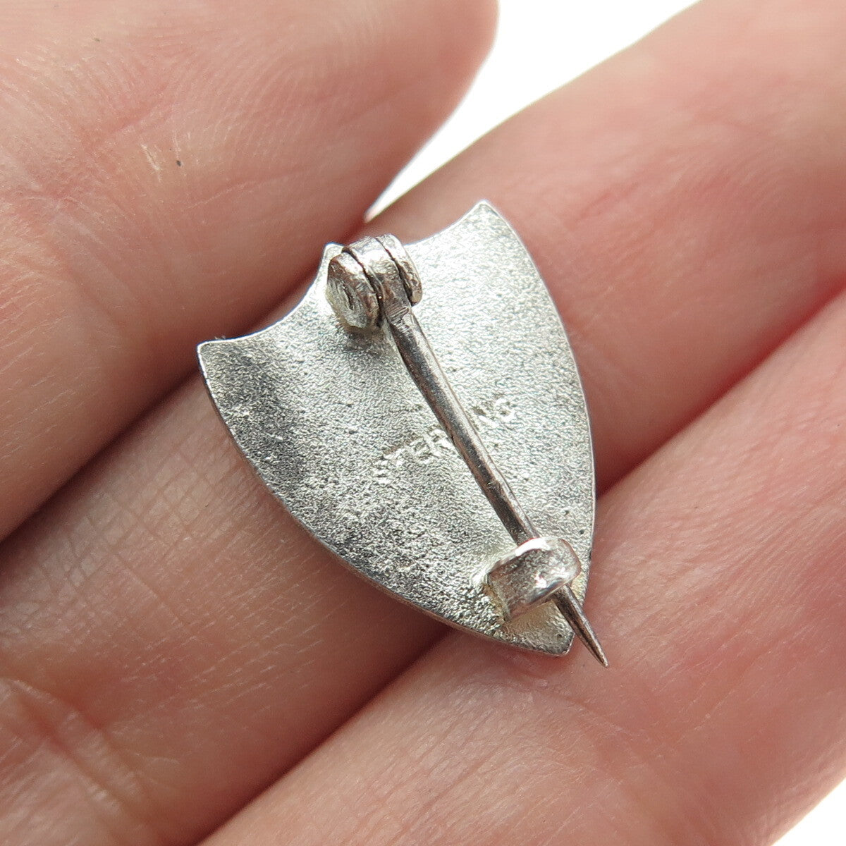 925 Sterling Silver Antique Art Deco Enamel Lincoln University Pin Brooch
