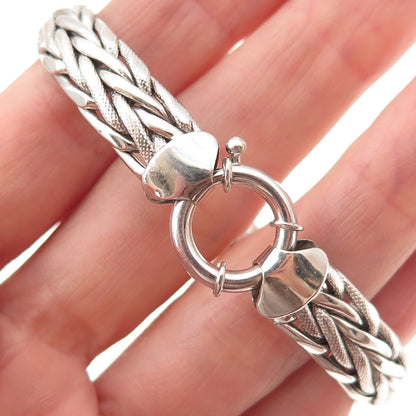 925 Sterling Silver Woven Bracelet 7"