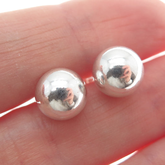 925 Sterling Silver 9mm Ball Stud Earrings