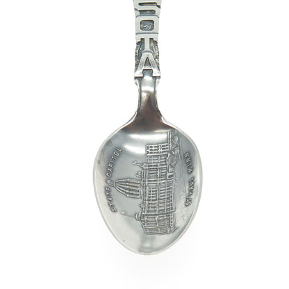 925 Sterling Silver Antique Art Deco Minnesota States & Cities Coffee Spoon