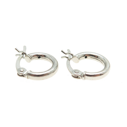 925 Sterling Silver Mini Tube Hoop Earrings