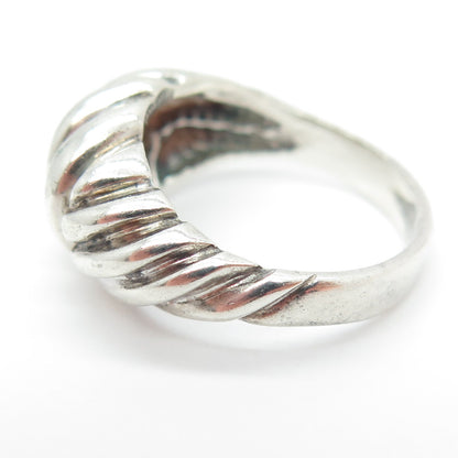 J. ESPOSITO 925 Sterling Silver Vintage Ribbed Ring Size 6.25