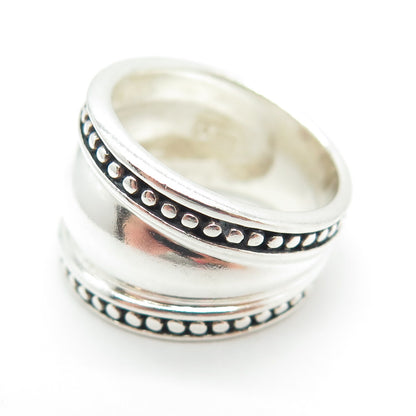 925 Sterling Silver Vintage Granulated Modernist Ring Size 7