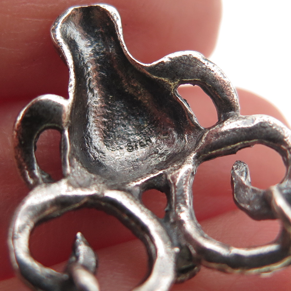925 Sterling Silver Vintage Ram Oxidized Centerpiece Pendant