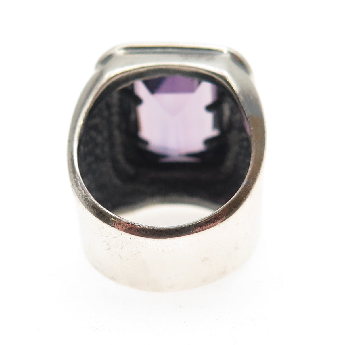 Chateau D’Argent Sterling Silver Vintage Real Amethyst Oxidized Ring Size 6.25