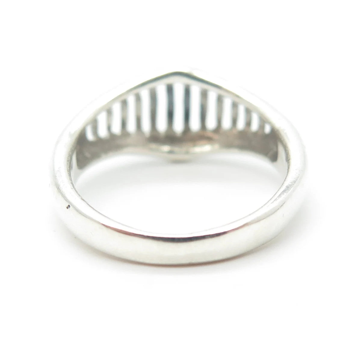 925 Sterling Silver Vintage Fence Ring Size 5